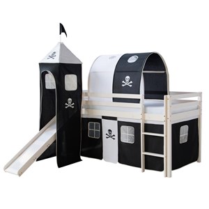 Lit enfant mezzanine blanc pirate