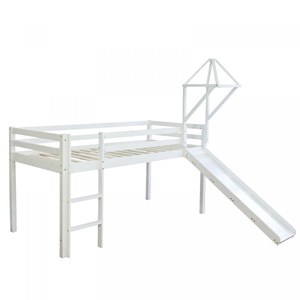 Lit enfant mezzanine blanc pirate