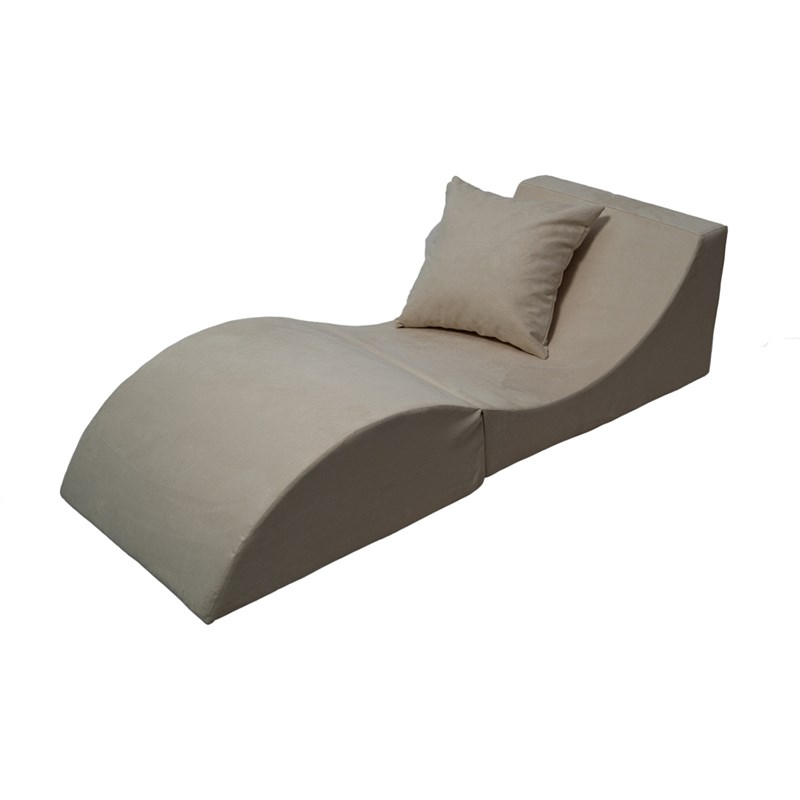 Chaise longue 3 en 1 multi-usage crème