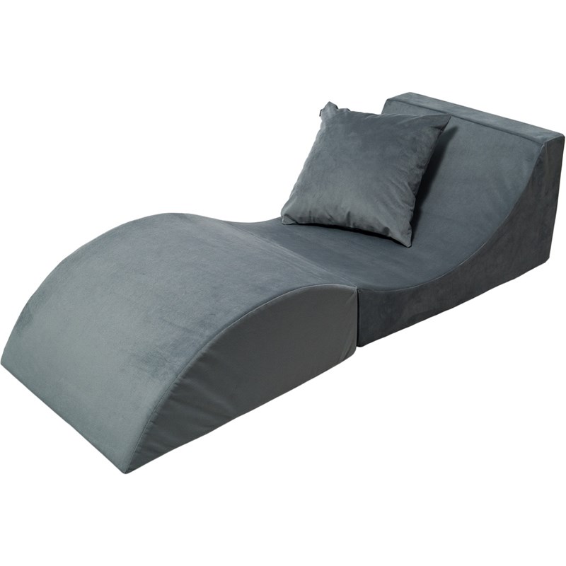 Chaise longue 3 en 1 multi-usage gris