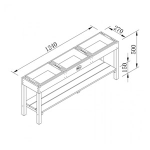 Table axi house marron