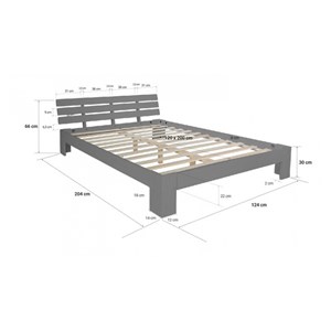 Lit homestyle4u gris