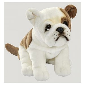 Peluche bulldog francais assis 30cm
