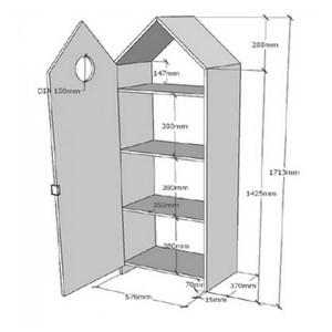 Vipack casami armoire 1 porte menthe