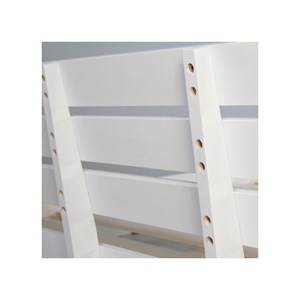 Lit double en bois 120 x 200 cm blanc