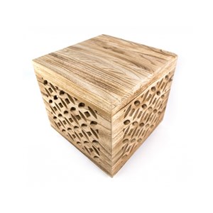 Table de chevet bois cube nature