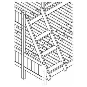 Lits superposes 90x200 et140x200 blanc