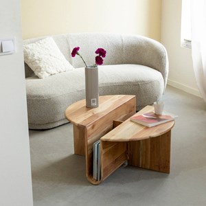 Table basse ronde acacia