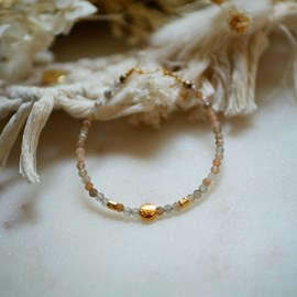 Bracelet vic pierre de lune orange