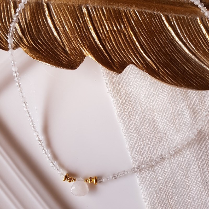 Collier sofia quartz rose