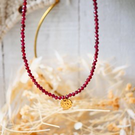 Collier mireille grenat