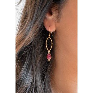 Boucles d'oreilles maniac rubis indien