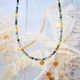 Collier punky agate indienne