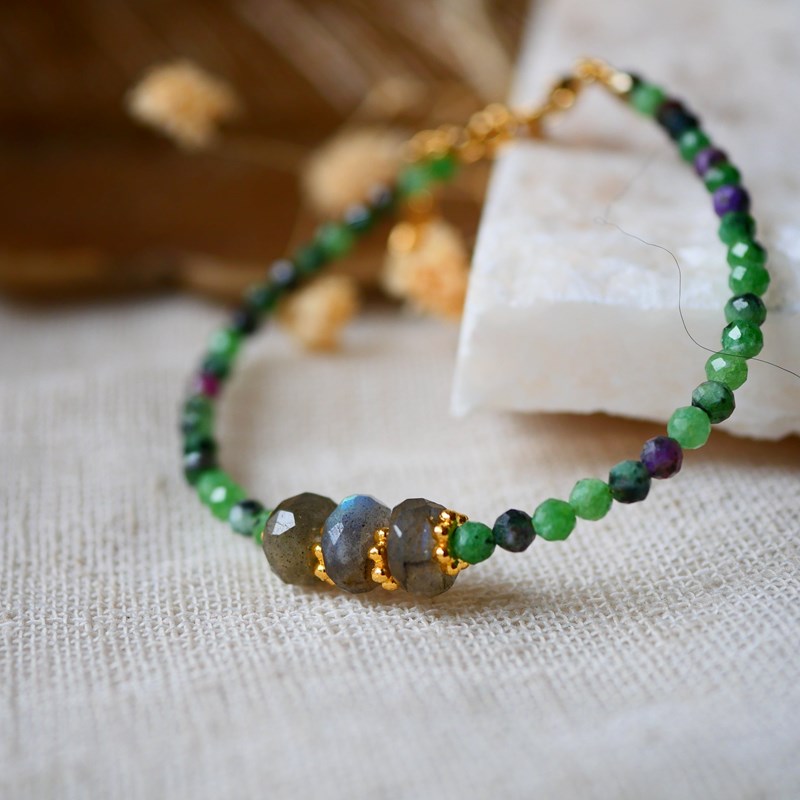 Bracelet kamala rubis zoisite