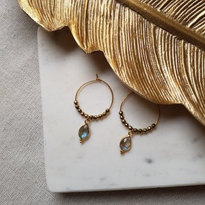 Boucles d’oreilles pipa labradorite