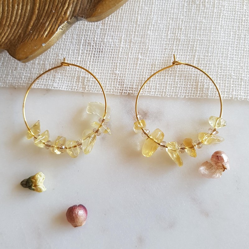Boucles d'oreilles prisca citrine