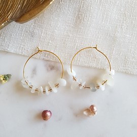 Boucles d'oreilles prisca pierre de lune