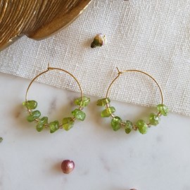 Boucles d'oreilles prisca peridot