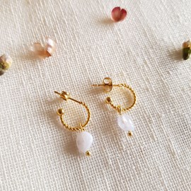 Boucles d'oreilles fame calcédoine