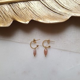 Boucles d'oreilles fame pierre de soleil