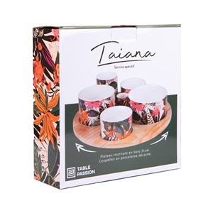 Service apéritif 6 pièces taiana 31 cm