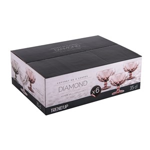Boite de 6 coupes de glace 35 cl diamond
