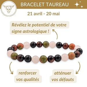 Bracelet signe astrologique taureau