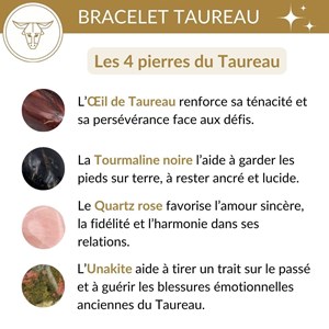 Bracelet signe astrologique taureau