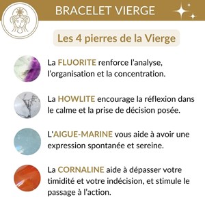 Bracelet signe astrologique vierge