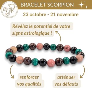 Bracelet signe astrologique scorpion