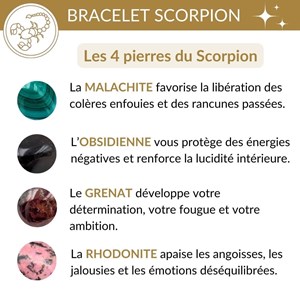 Bracelet signe astrologique scorpion