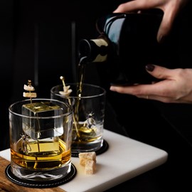 Boite de 4 verres à whisky abeille 32 cl
