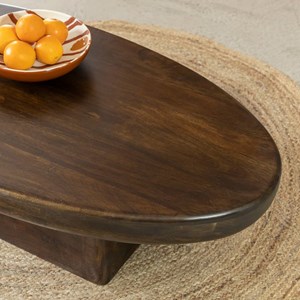 Table basse ovale manguier