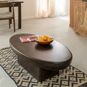 Table basse ovale manguier
