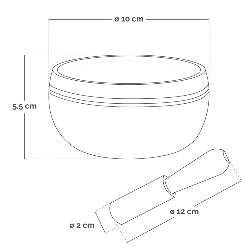 Bol chantant tibétain avec maillet (Vivezen) - Image 1