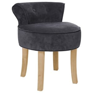 Tabouret firmin - velours - gris