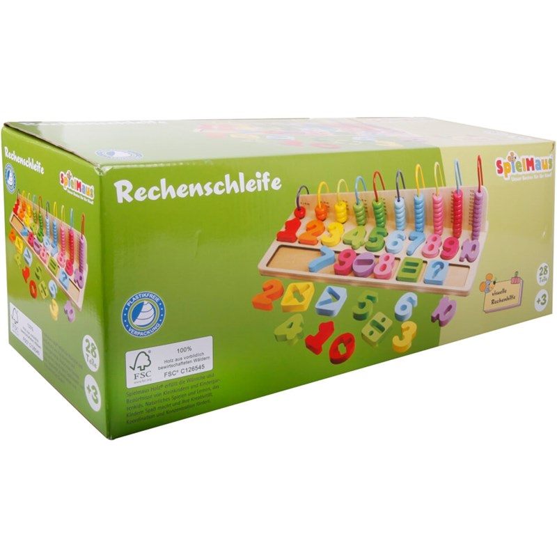 Spielmaus boucle à calculer en bois