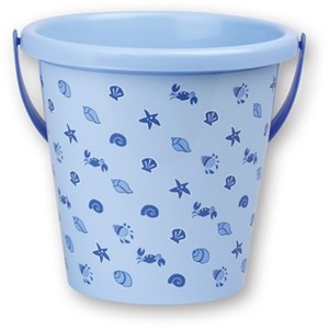 Seau à sable rose + bleu