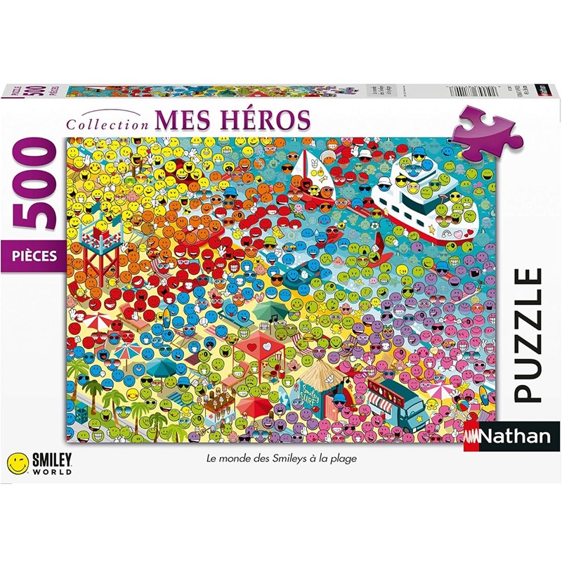 Puzzle le monde des smileys 500 pcs