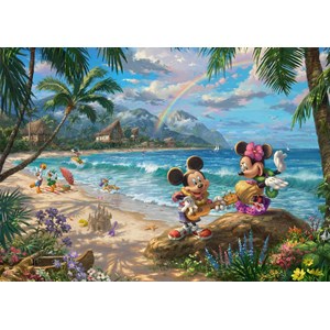 Puzzle mickey et minnie à hawaï 1000 p