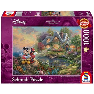 Puzzle mickey et minnie amoureux 1000 pc