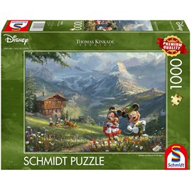Puzzle mickey et minnie dans les alpes 1
