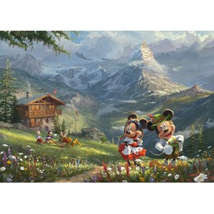Puzzle mickey et minnie dans les alpes 1