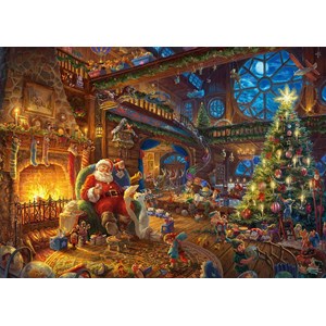 Puzzle le père noël et ses lutins 1000