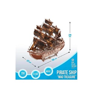 Puzzle 3d bateau pirate