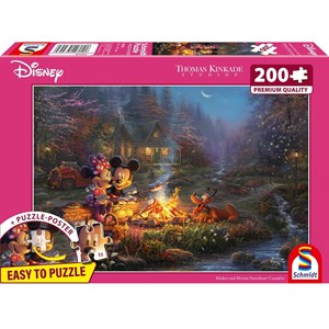Puzzle feu de camp mickey et minnie 200