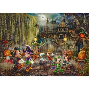 Puzzle mickey et minnie fêtent hallowee