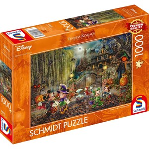 Puzzle mickey et minnie fêtent hallowee