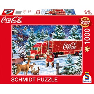Puzzle camion de noël coca cola 1000 pc