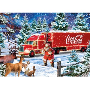 Puzzle camion de noël coca cola 1000 pc